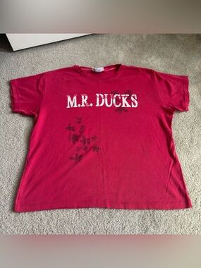 Women’s Vintage MR Ducks Graphic T-Shirt Floral Y2K